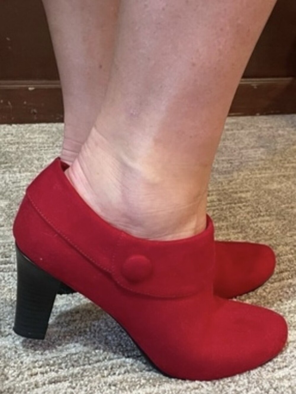 Amelia Grace Faux Suede Booties - Size 7.5